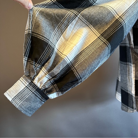 Sanctuary Women's New Generation Plaid Boyfriend Blouse Top - Picture 7 of 8